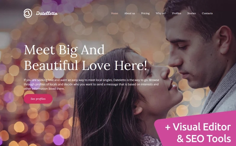 Datelletto - dating website template